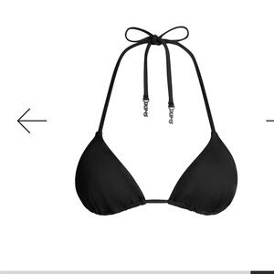 Skims Signature Black Triangle Bikini Top